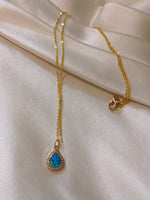 Gold plated opal necklace