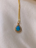 Gold plated opal necklace