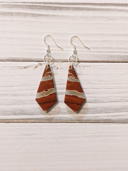 Red jasper earrings