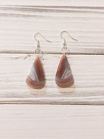 Botswana agate earrings (red)