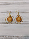 Large sun earrings