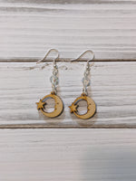 Moon drop earrings