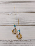 Moon threader earrings