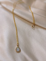 Gold plated opal necklace