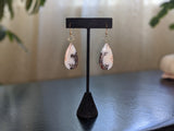 Lace agate teardrop earrings