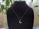 Natural shell moon necklace