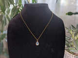 Gold plated opal necklace