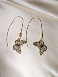 Butterfly threader earrings