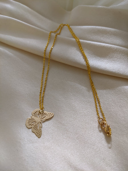 Butterfly diagonal necklace