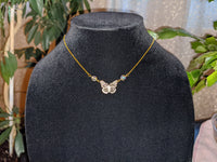 Clear bead butterfly necklace