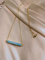 Turquoise bar necklace