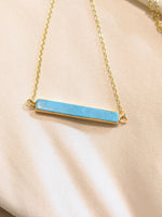 Turquoise bar necklace