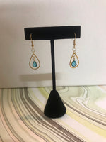 Blue teardrop earrings