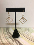 Geometric dew drop earrings