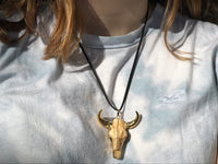 Bull skull necklace