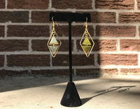 Diamond and triangle earrings