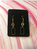 Rectangle drop earrings