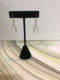 Clear drop earrings