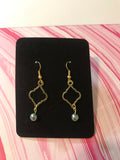 Decorative pearl drop earrings