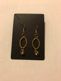 Gold Swarovski modern drop earrings