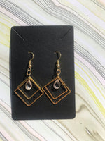 Geometric dew drop earrings