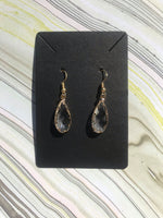 Clear drop earrings