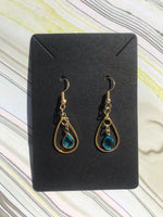 Blue teardrop earrings