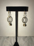 Gold Swarovski modern drop earrings