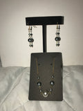 Pearl drop earrings and matching necklace set